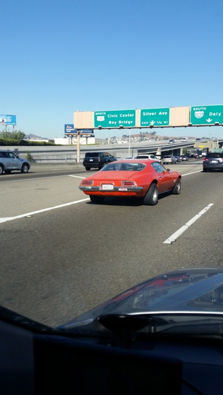 Young chick driving it, seemed cool